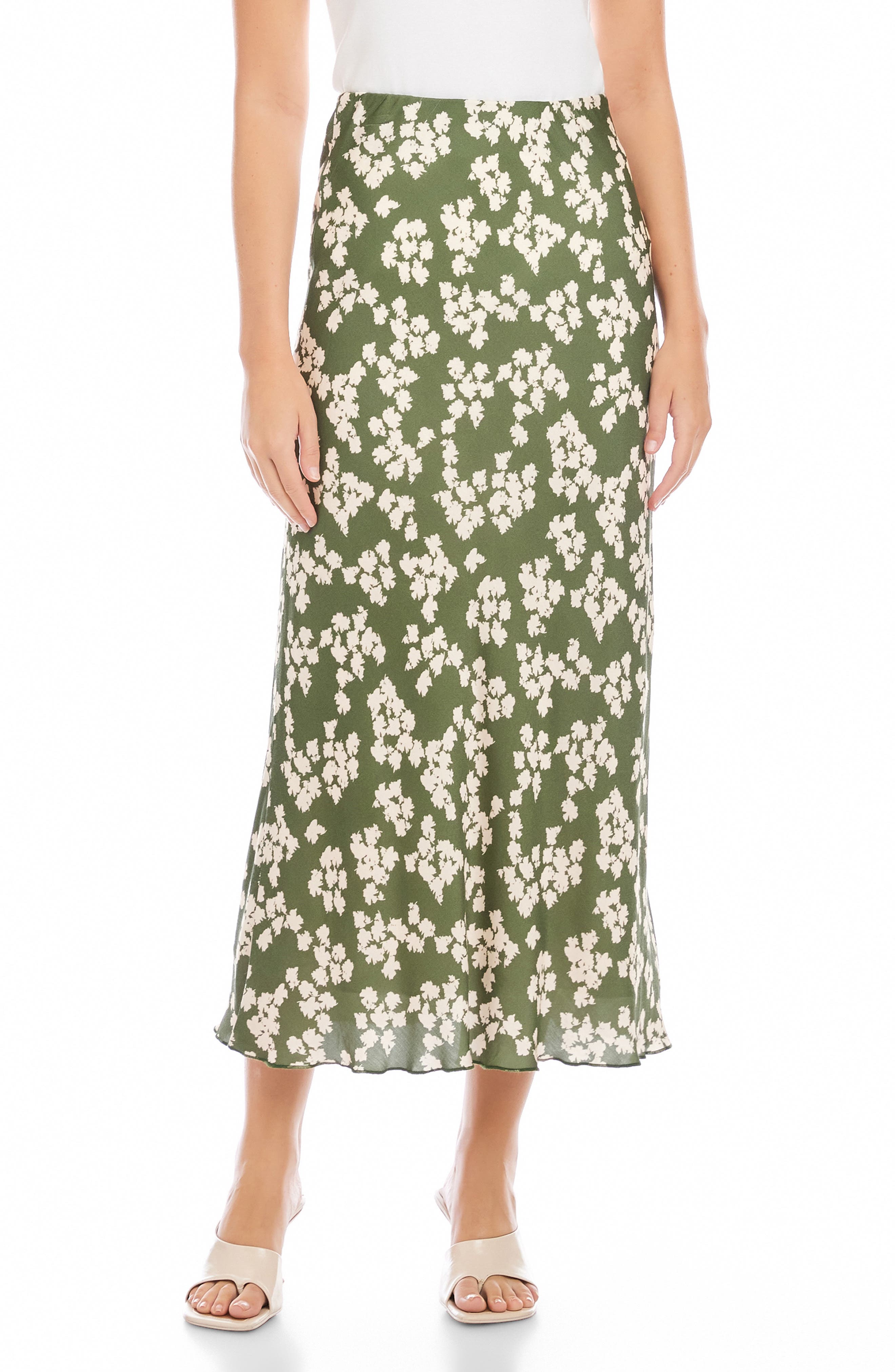 Eva Bias Cut Midi Skirt