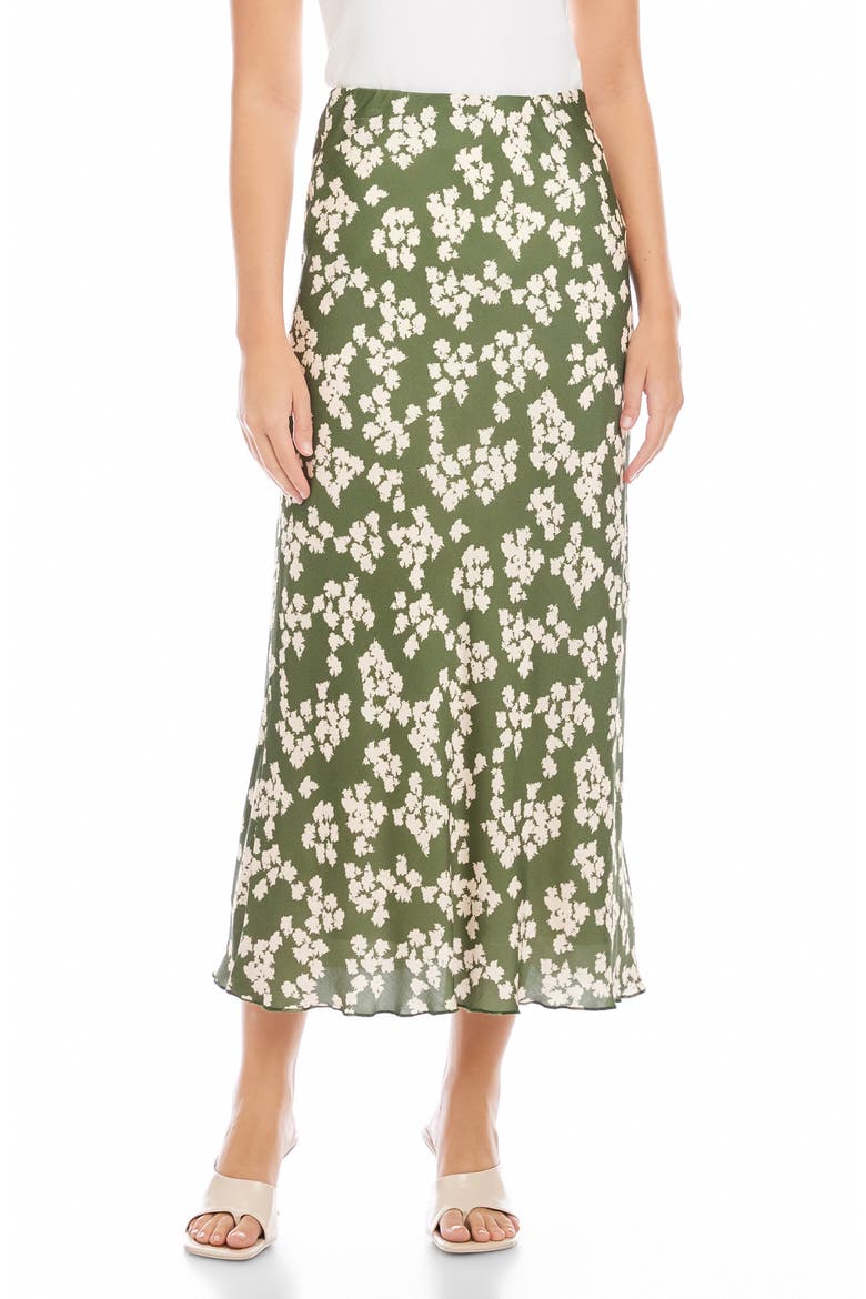 Eva Bias Cut Midi Skirt, Main, color, PRINT