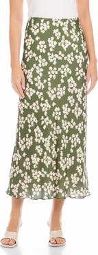 FIFTEEN TWENTY Eva Bias Cut Midi Skirt
