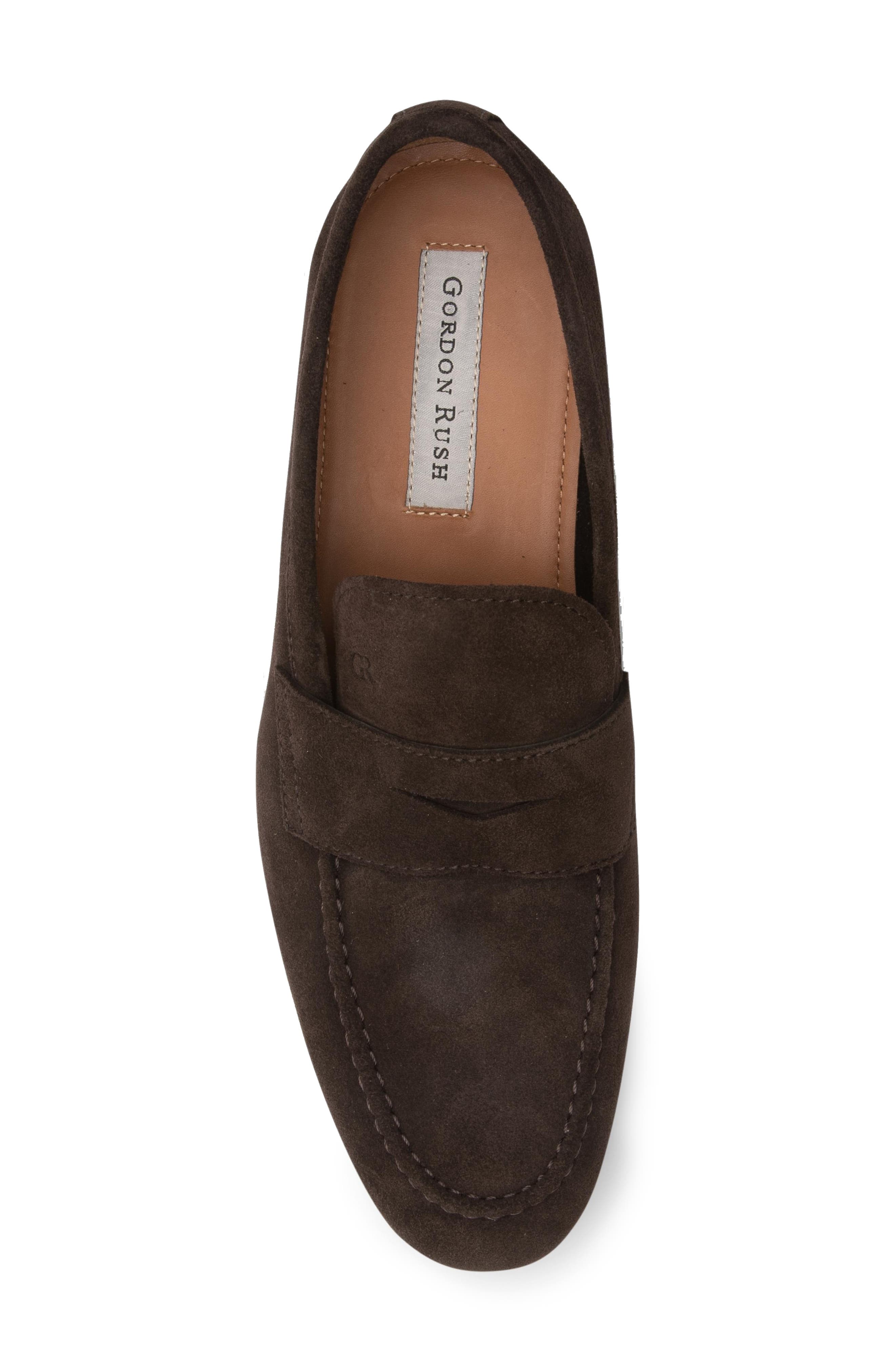 Gordon Rush Cartwright Penny Loafer, Alternate, color, Chocolate Suede
