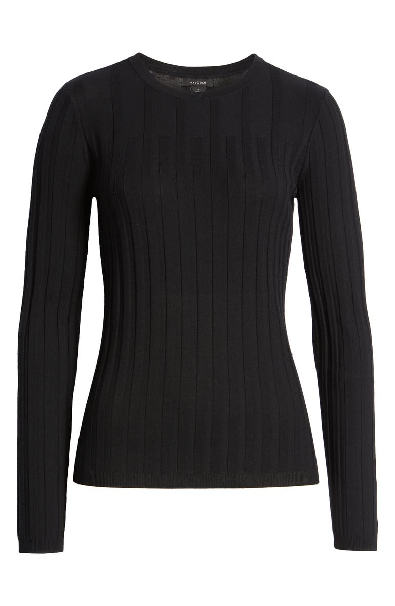 Halogen<sup>®</sup> Rib Crew Neck Sweater, Alternate, color,