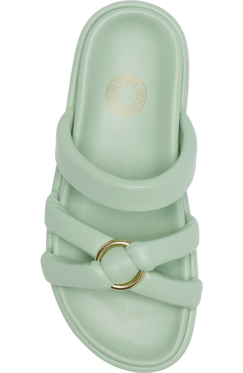 Dries Van Noten Puffy Strap Flatform Leather Sandal, Alternate, color,