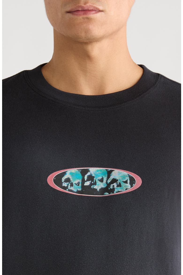 Digi Skulls Cotton Graphic T-Shirt, Alternate, color, BLACK