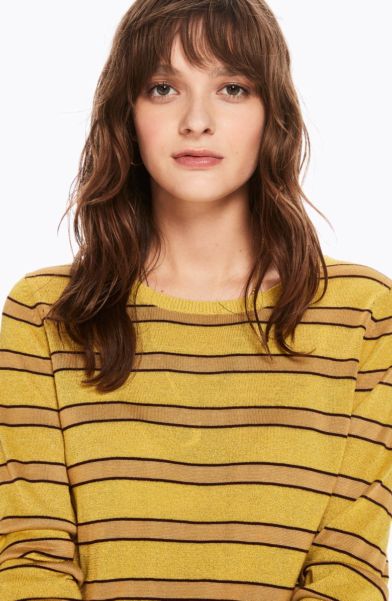 Scotch & Soda Stripe Crewneck Sweater, Alternate, color, 