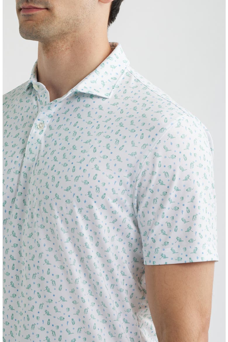 Armadillo Print Performance Jersey Polo, Alternate, color, SUBLIME