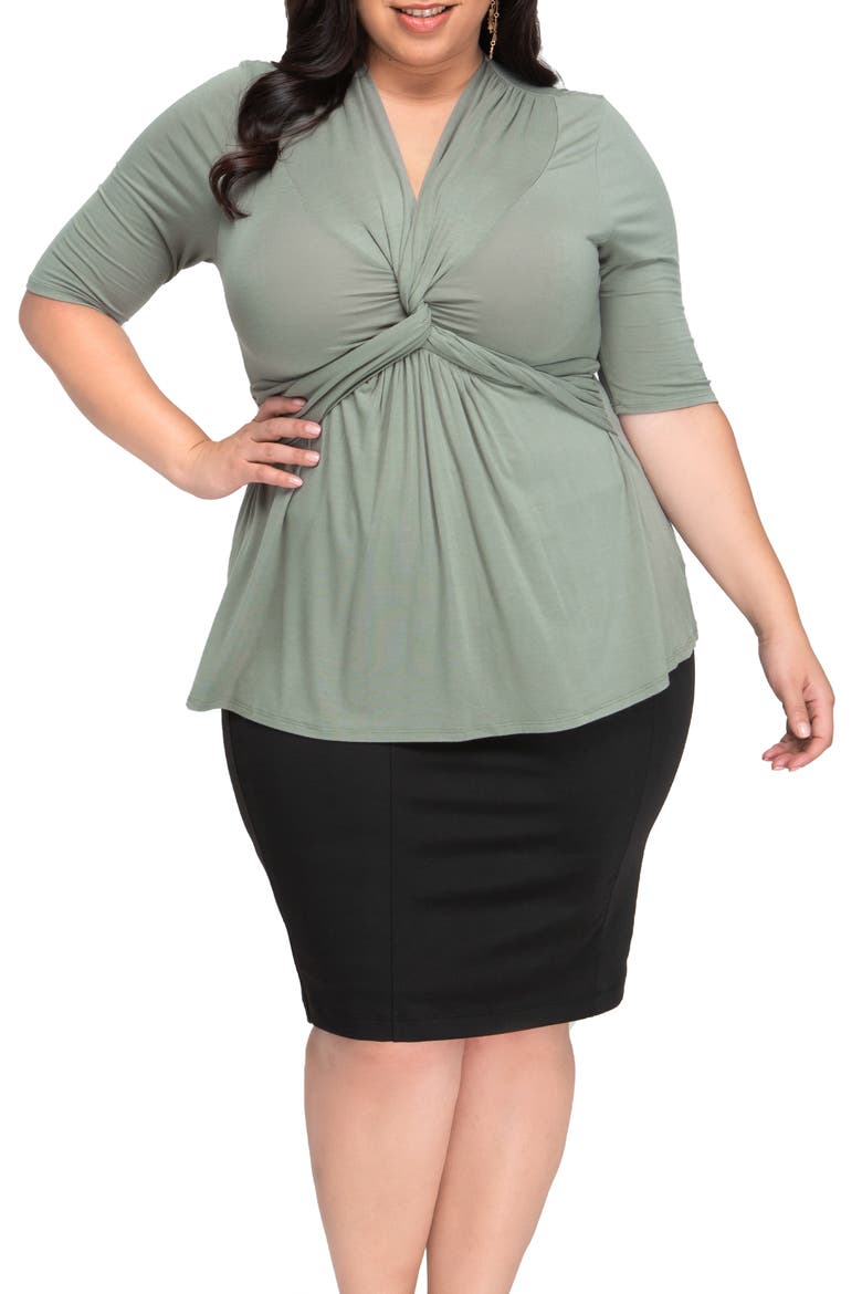 Caycee Twist Top, Main, color, THYME