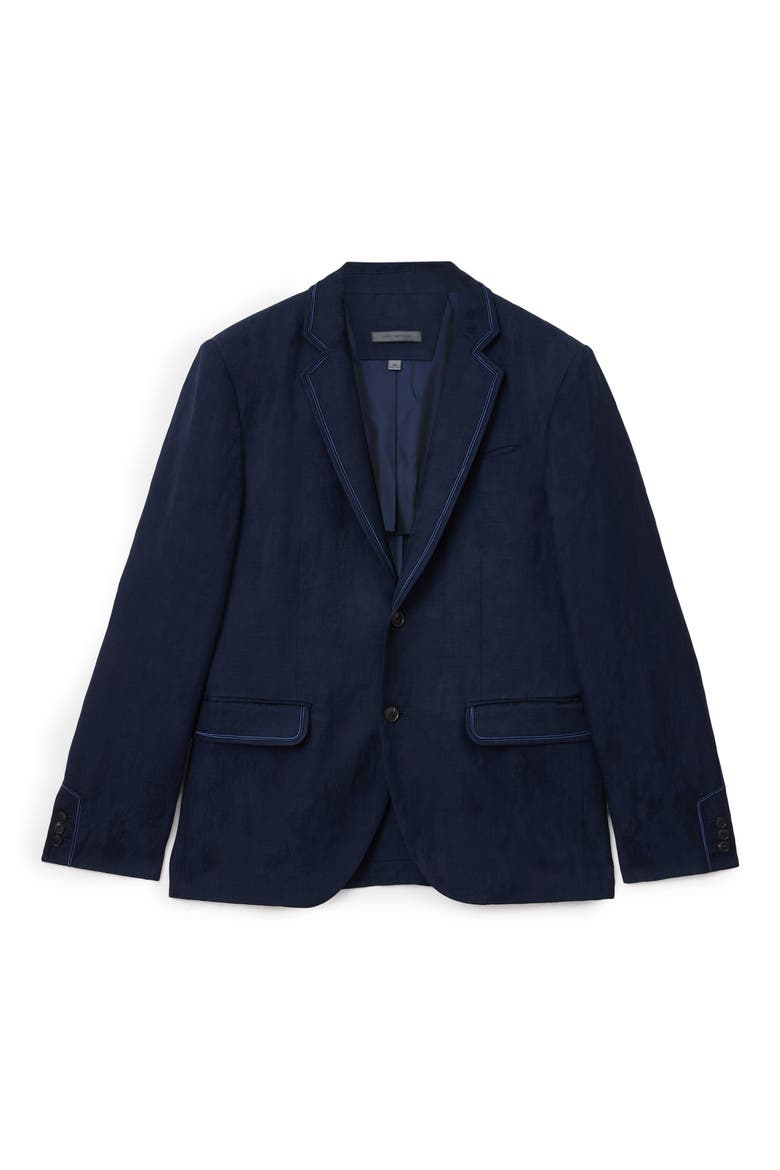 Della Navy Viscose & Linen Jacquard Sport Coat, Alternate, color, NIGHT SKY