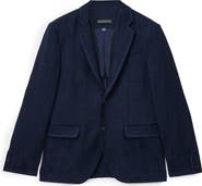 John Varvatos Della Navy Viscose & Linen Jacquard Sport Coat