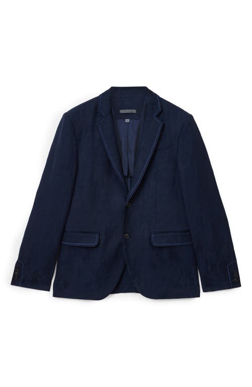 John Varvatos Della Navy Viscose & Linen Jacquard Sport Coat