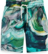 Scotch & Soda Kids' Swirl Print Sweat Shorts