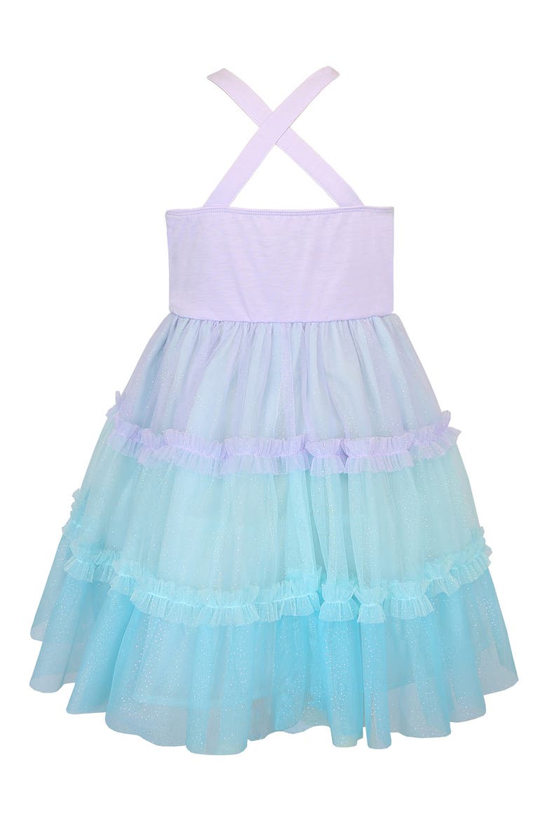 Kids' Unicorn Sequin Mesh Dress, Alternate, color, LILAC/ AQUA