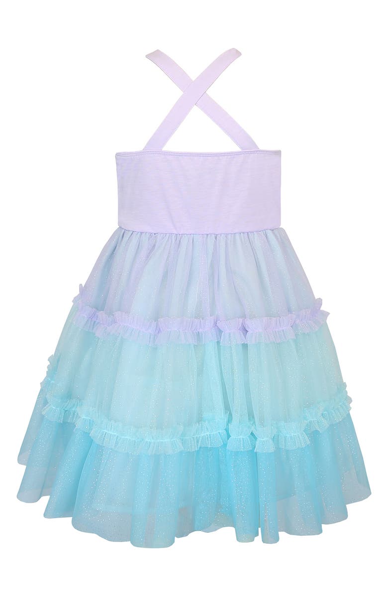 Zunie Kids' Unicorn Sequin Mesh Dress, Alternate, color, Lilac/ Aqua
