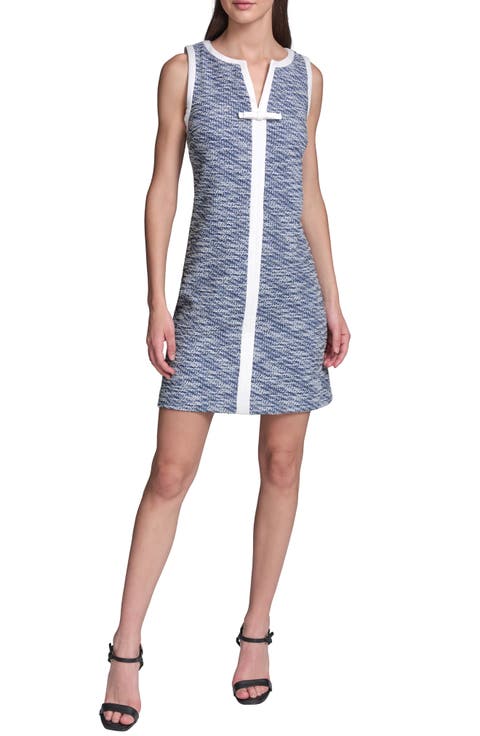 Metallic Tweed A-Line Minidress