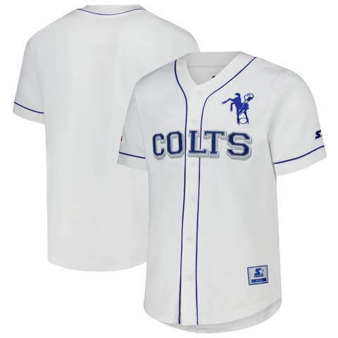 Men's Starter  White Indianapolis Colts Relay Vintage Full-Button Baseball Jersey