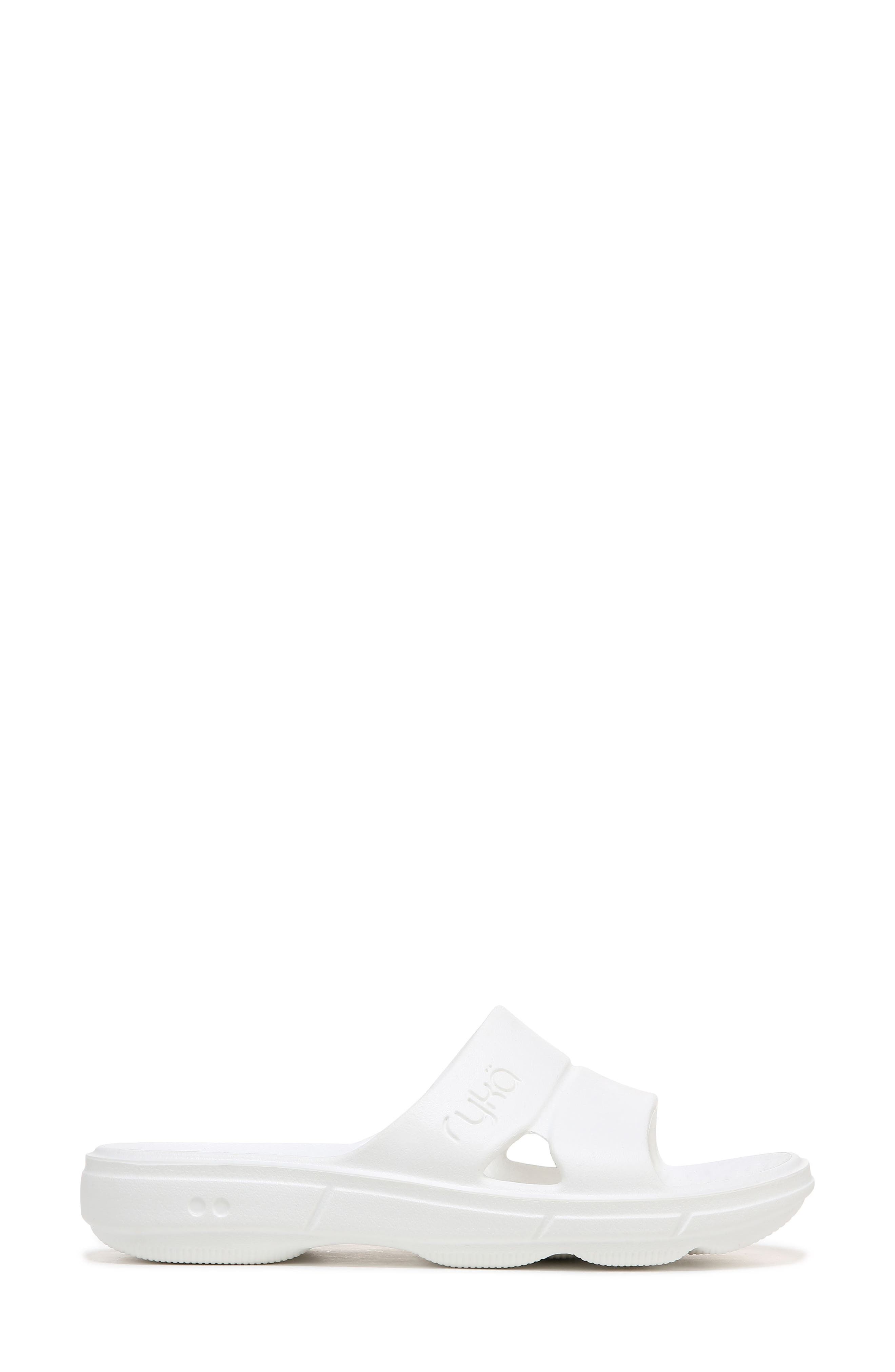 Rykä Restore Slide Sandal, Alternate, color, White