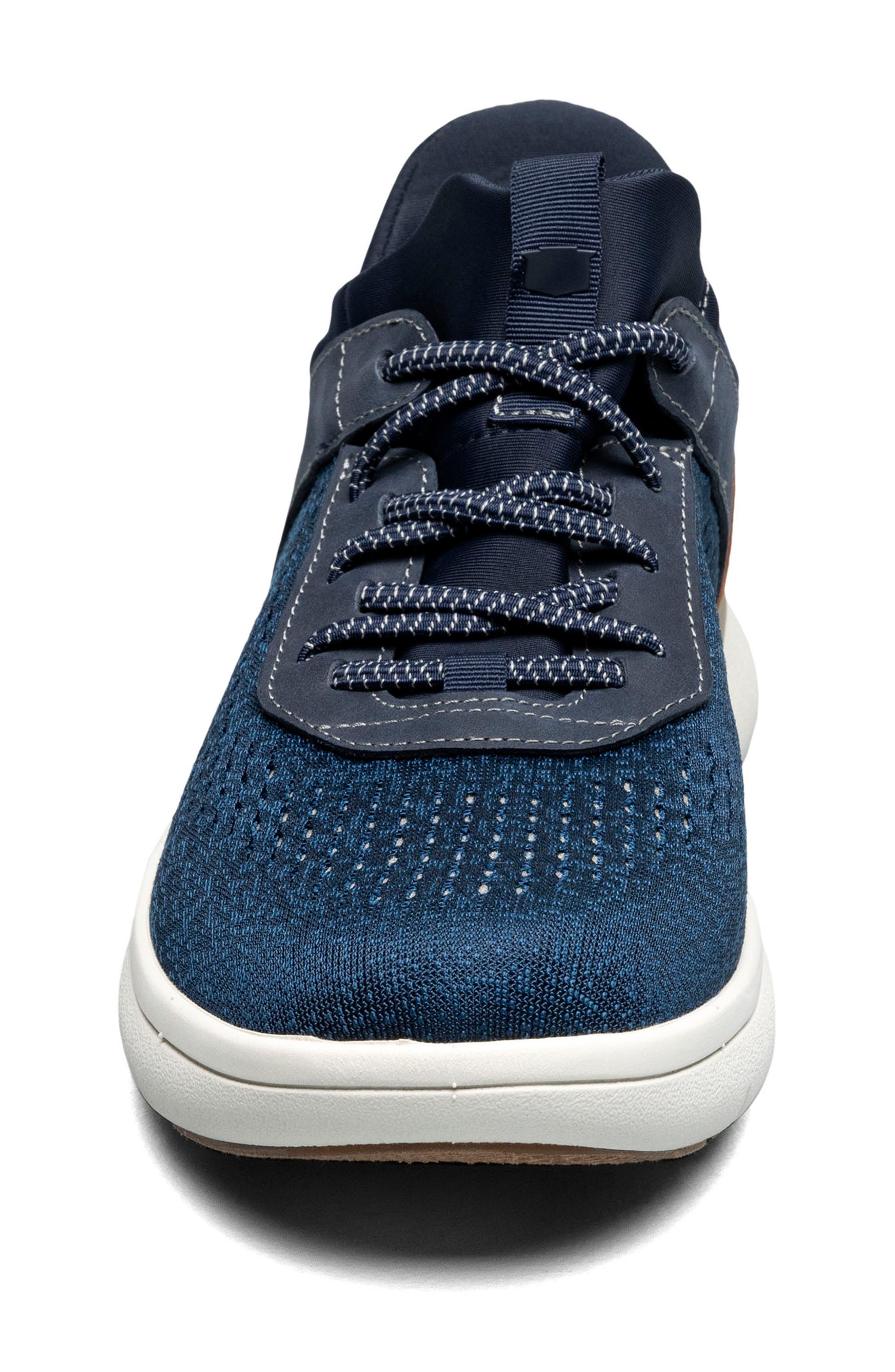Fleet Knit Elastic Sneaker, Alternate, color, NAVY
