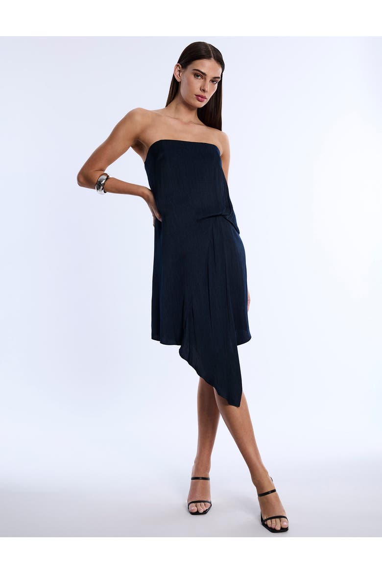 Strapless Drape Dress, Alternate, color, Midnight