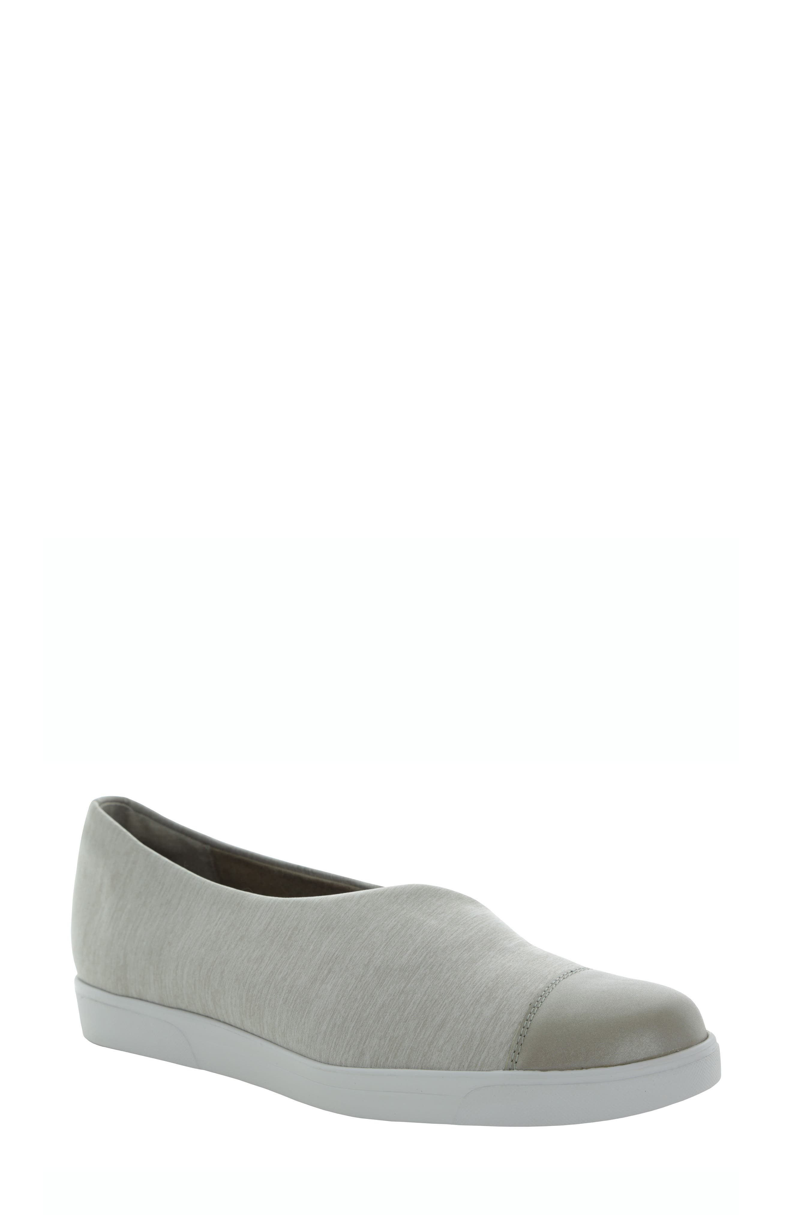 Plum Slip-On Flat - Multiple Widths Available, Main, color, CHAMPAGNE STRETCH FABRIC
