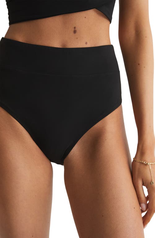 Reiss Cristina High Waist Bikini Bottoms In Black