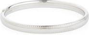 Mignonette Bead Edge Silver Bangle