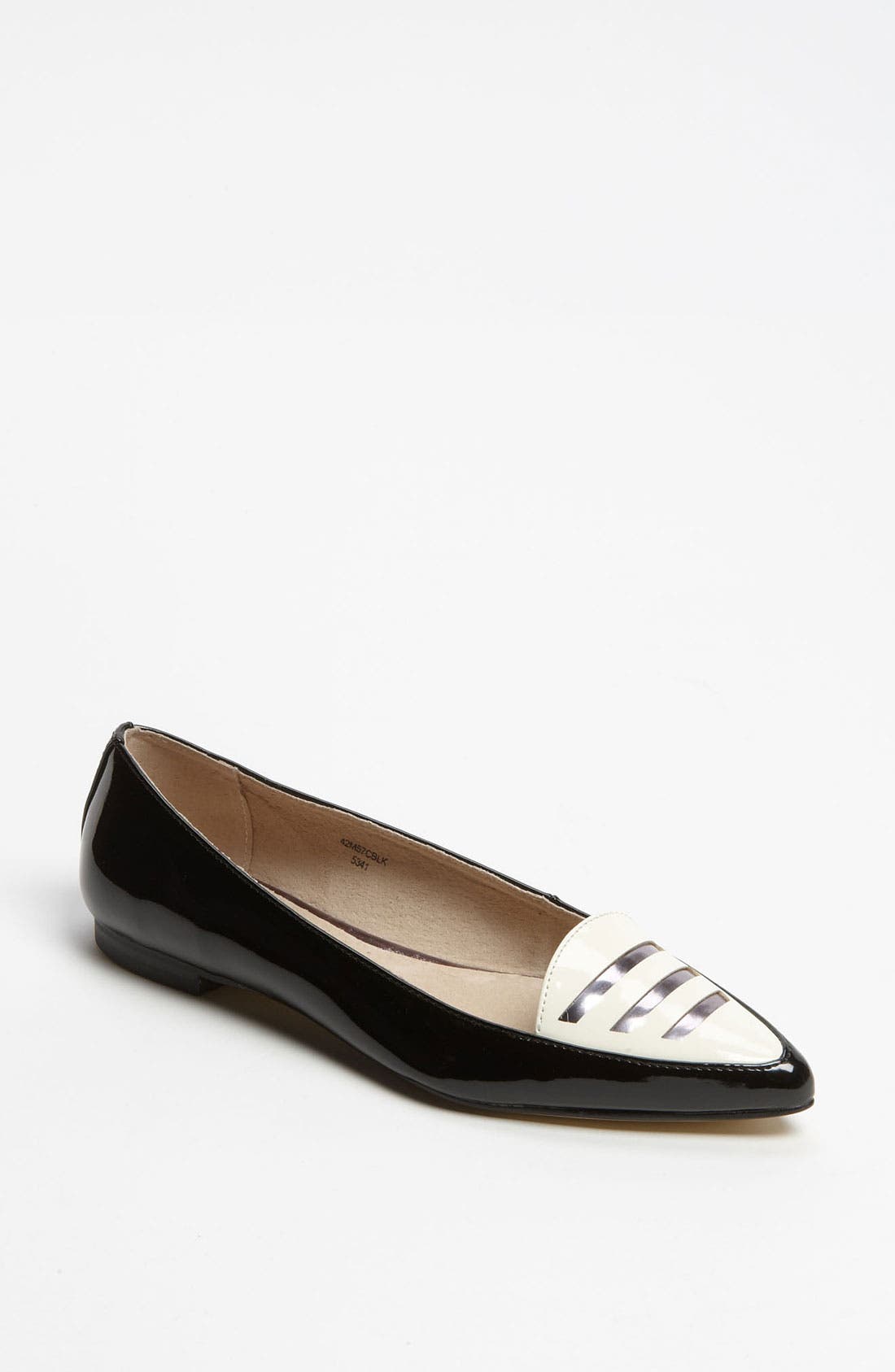 'Melanie' Flat, Main, color, BLACK/ WHITE