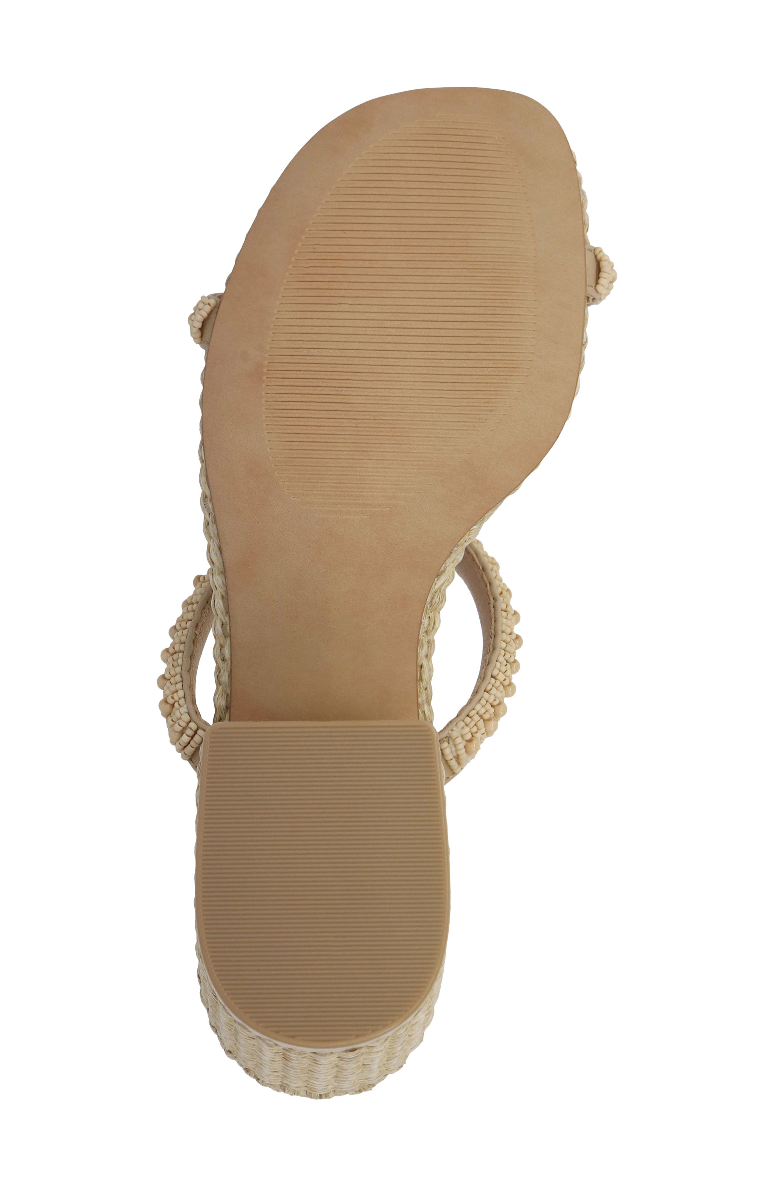 Sabella Embellished Sandal, Alternate, color, NATURAL BEADS