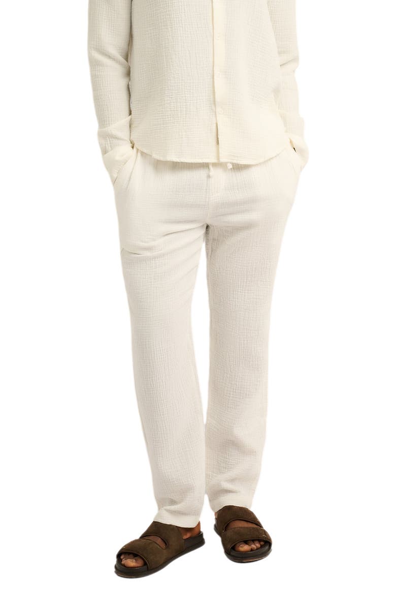 Onia Cotton Gauze Pull-on Pant, Alternate, color, White