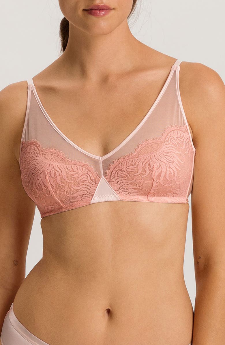 Hanro Gale Wireless Bra, Main, color, Rosewater