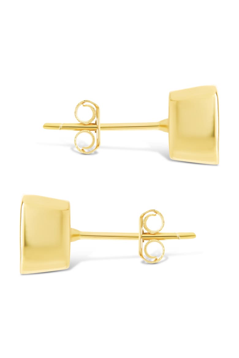 Asscher-Cut Cubic Zirconia Stud Earrings, Alternate, color, GOLD