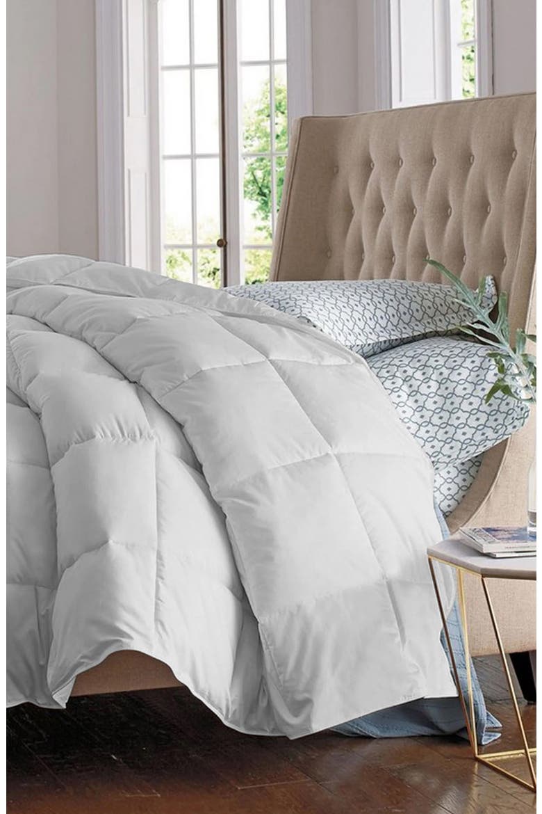 Solid White Microfiber Comforter, Main, color, WHITE