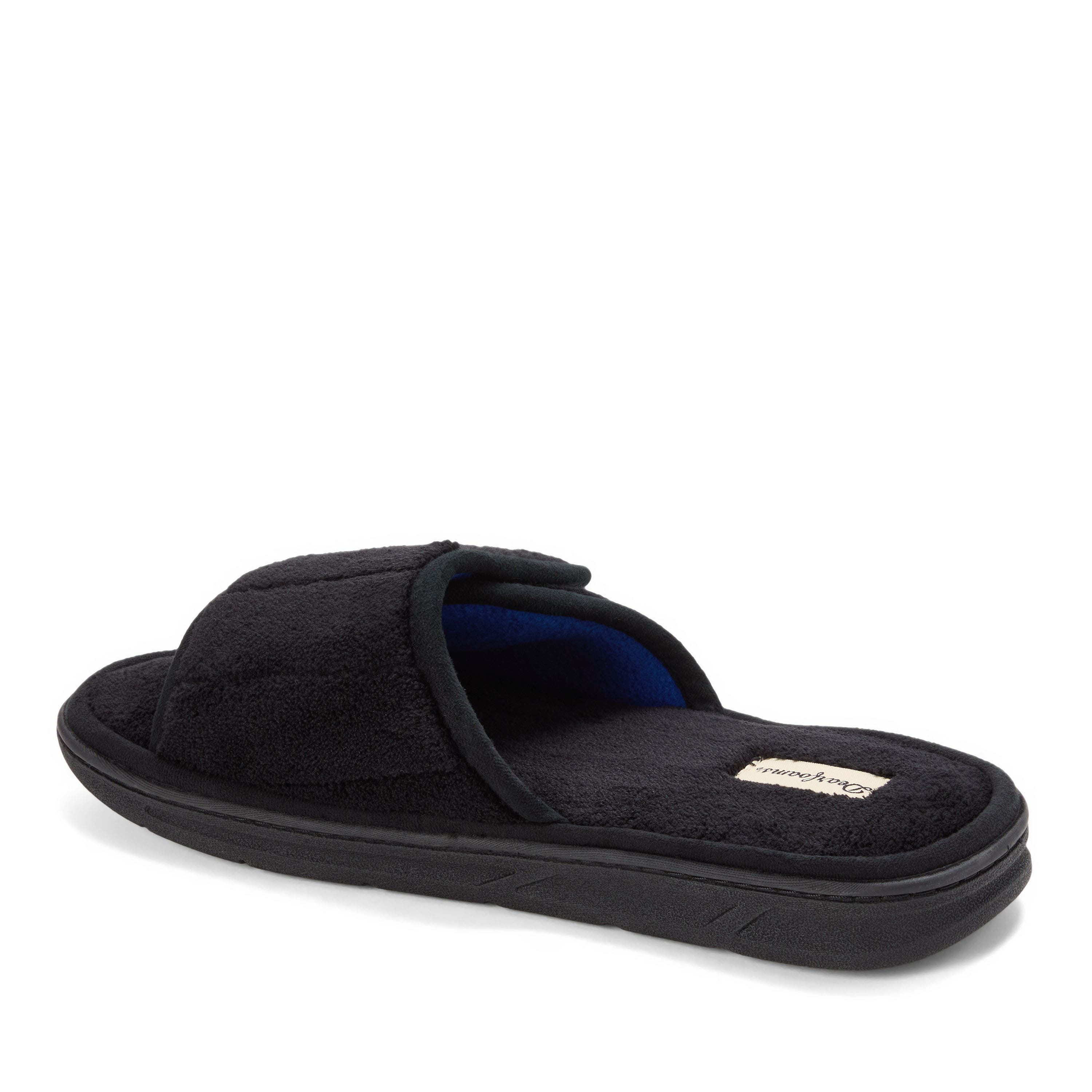 DEARFOAMS Collin Terry Adjustable Shower Slide Slipper, Alternate, color, Black