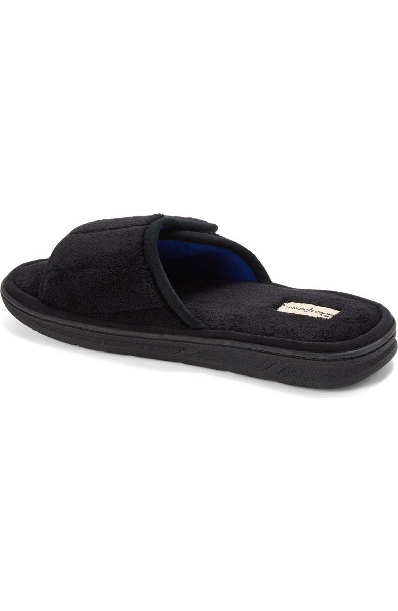 DEARFOAMS Collin Terry Adjustable Shower Slide Slipper, Alternate, color, Black