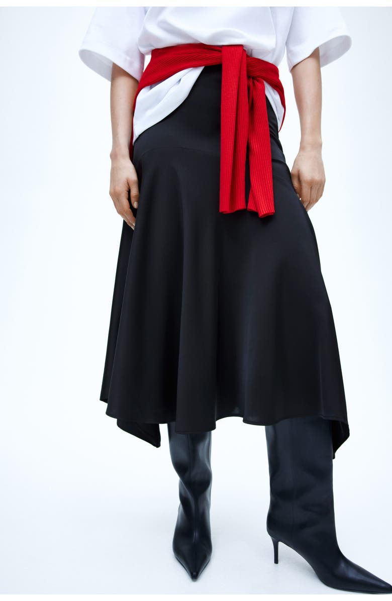 H&M Satin Twill Skirt, Alternate, color, 