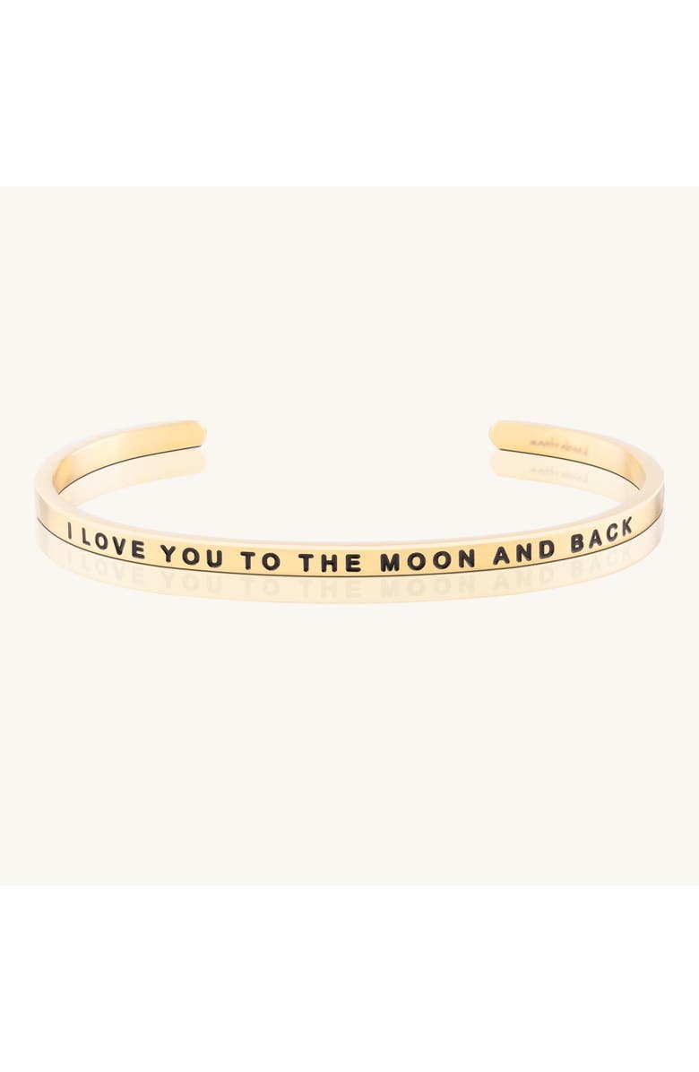 Mantra To The Moon And Back bracelet, Main, color, Yellow Gold