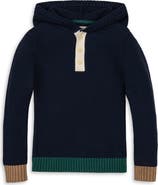 Hope & Henry Kids' Organic Henley Sweater Hoodie