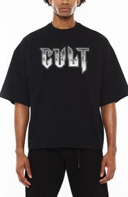 Cult of Individuality Oversize Short Sleeve Cotton Graphic T-Shirt