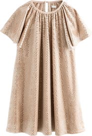 NEXT Kids' Metallic Dot Velvet Dress