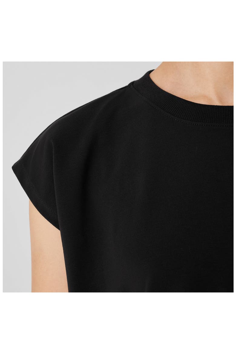 Cap Sleeve Crop T-Shirt, Alternate, color, BLACK