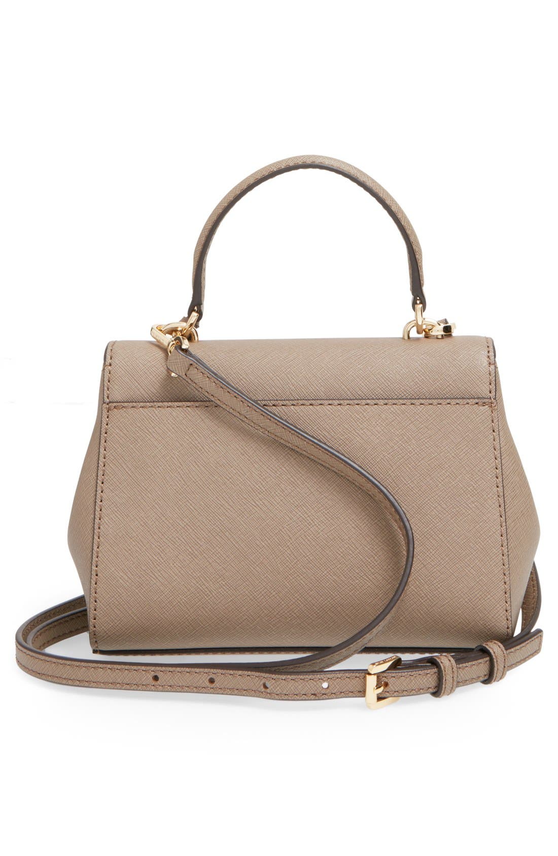 'Extra Small Ava' Leather Crossbody Bag, Alternate, color, DARK DUNE