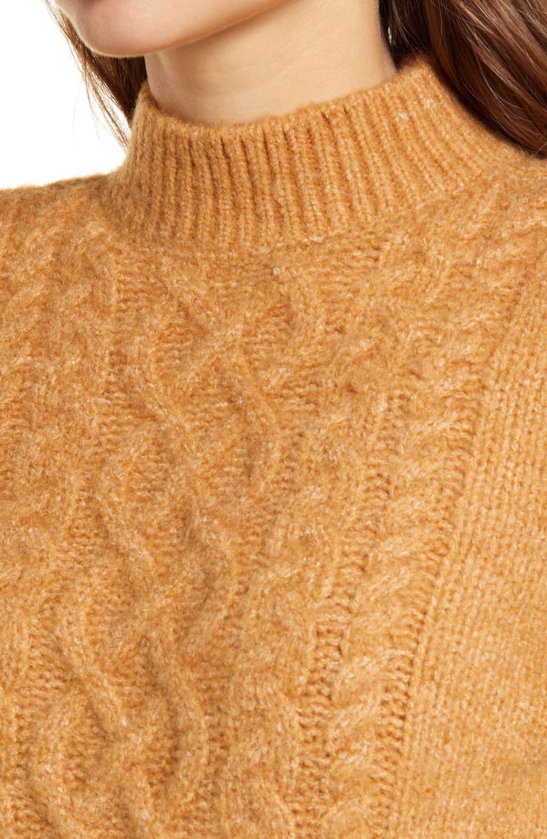 Halogen<sup>®</sup> x Atlantic-Pacific Cable Knit Sweater, Alternate, color,