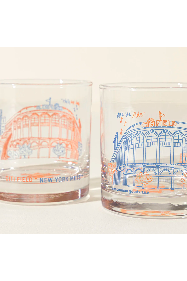 MLB Stadiumscape Rocks Glasses - Set of 2, Alternate, color, New York Mets