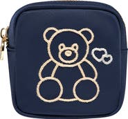 Stoney Clover Lane Mini Embroidered Bear Pouch