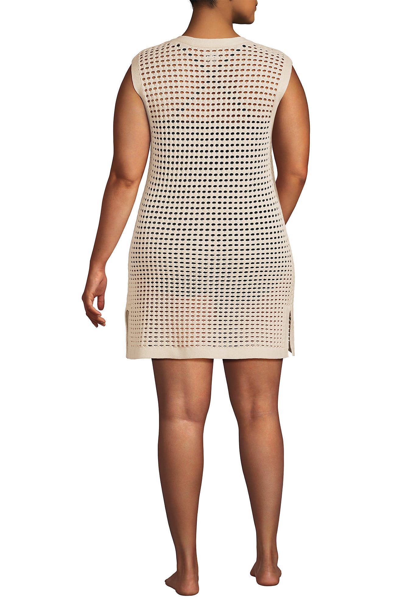 Plus Size Open Knit Cover-up Dress - image 4