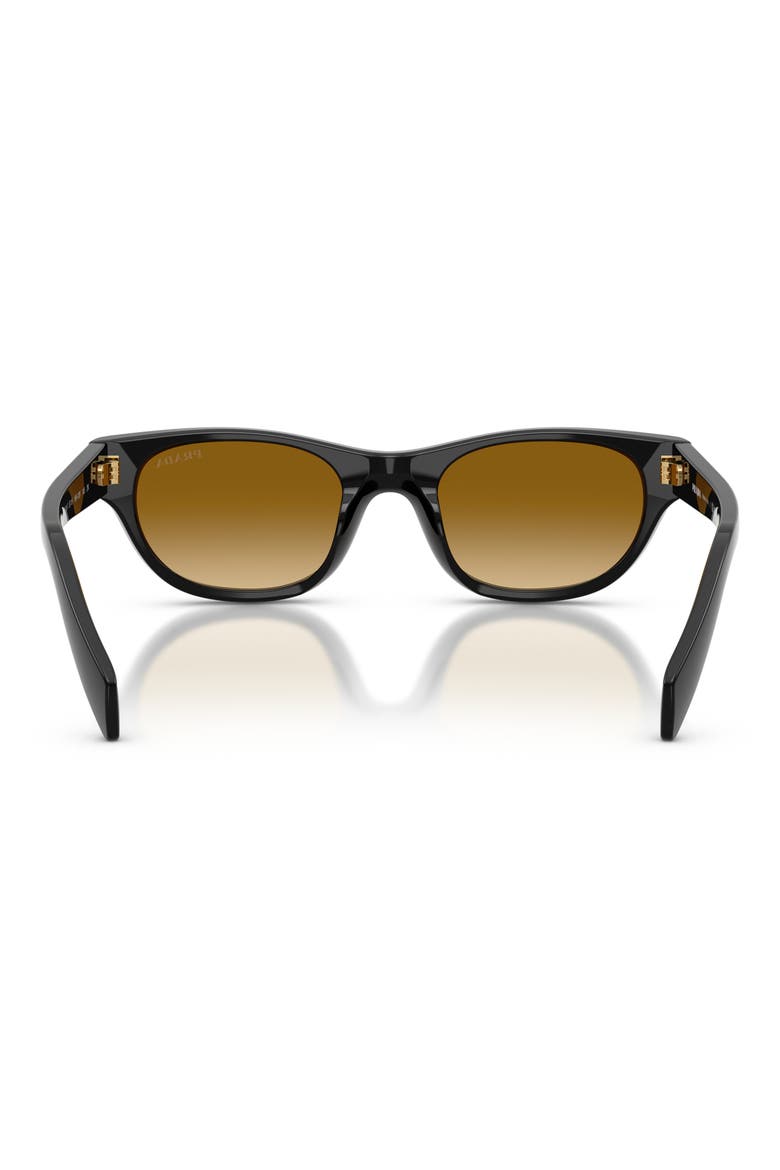 52mm Cat Eye Sunglasses, Alternate, color, BLACK / YELLOW GRADIENT LIGHT