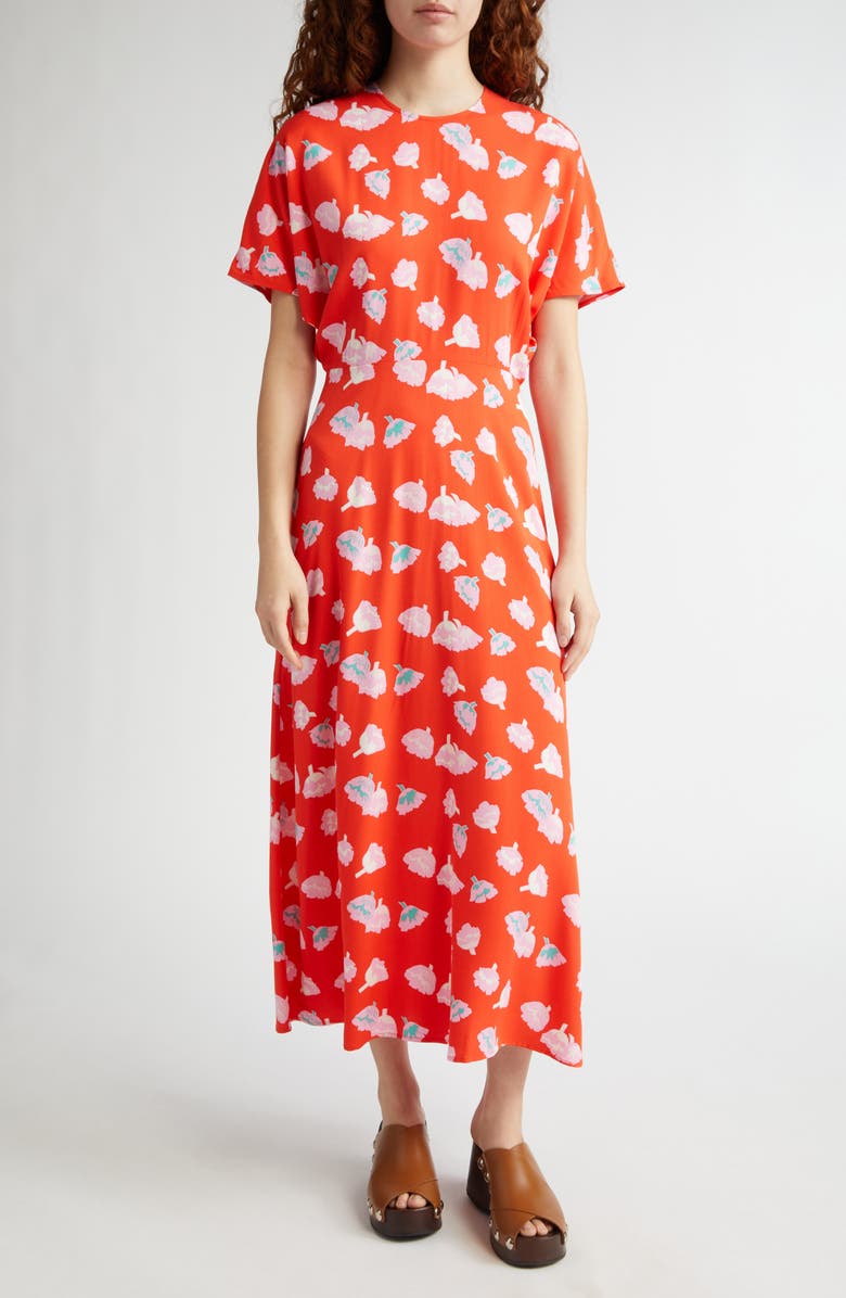 Marimekko Suitsuke Flutter Sleeve Maxi Dress, Main, color,