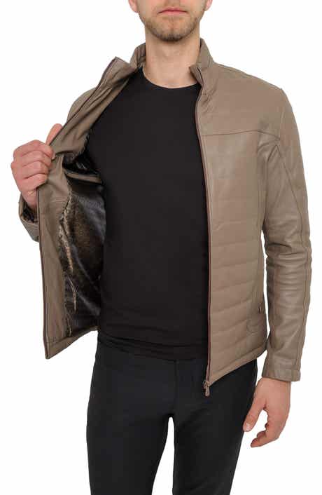 PINO BY PINOPORTE Quilted Leather Jacket