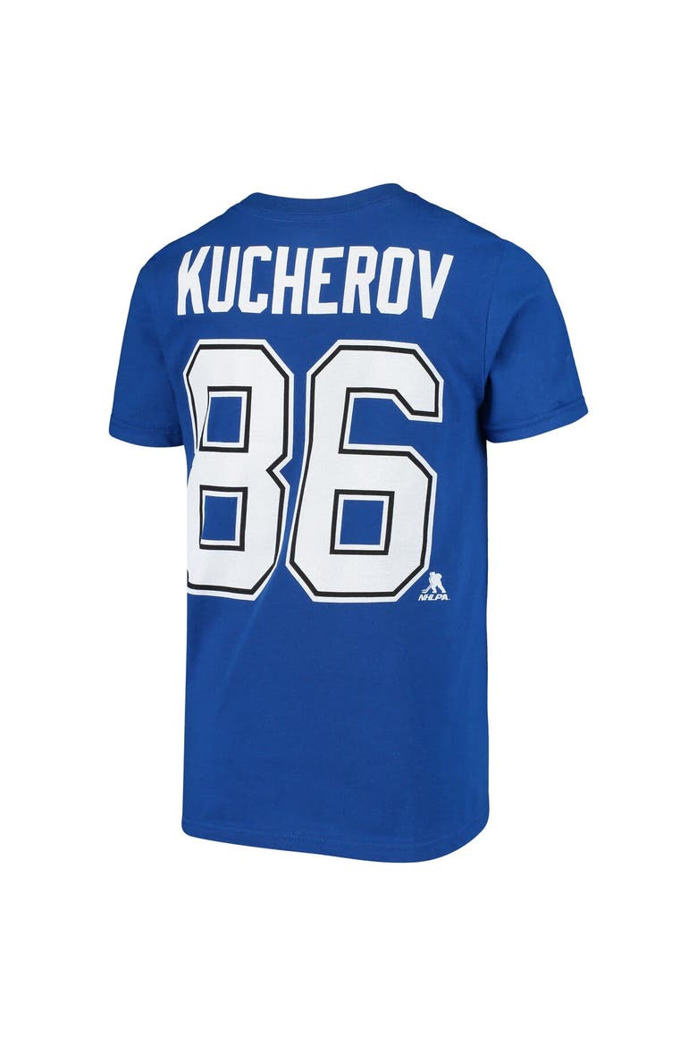 Youth Nikita Kucherov Royal Tampa Bay Lightning Player Name & Number T-Shirt, Alternate, color, Royal