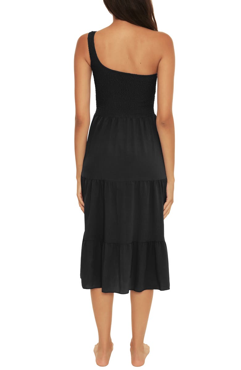 Becca Ponza Smocked Cover-Up Midi Dress, Alternate, color, 