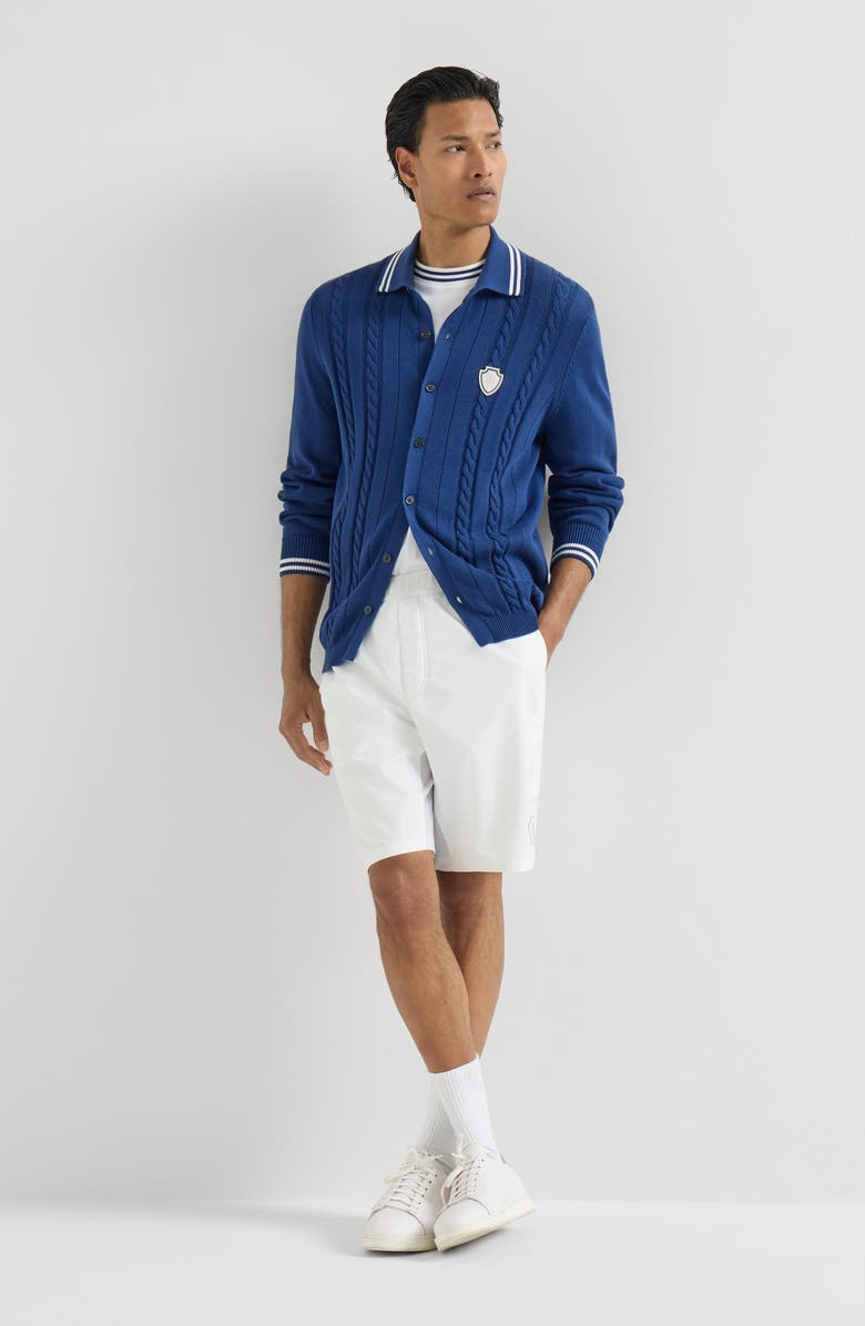 Brunello Cucinelli Nylon Bermuda shorts, Alternate, color, White