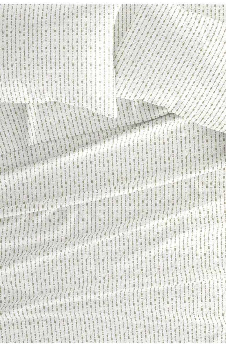 HOMESPUN IENJOY HOME Premium Ultra Soft Elegant Beaded Arrows 4-Piece Sheets Set, Alternate, color, Sage